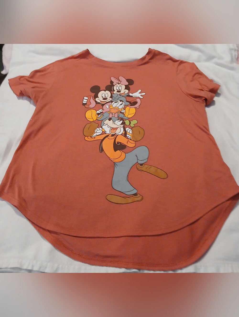 Pre-loved Kids' Orange Disney Character Graphic Tee - Cute Stack Design